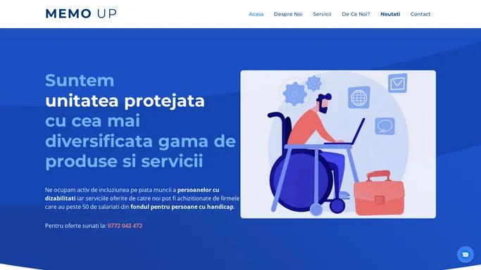 MEMO Unitate Protejata - servicii din fondul de handicap