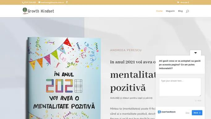 Home Page * Mentalitate deschisa