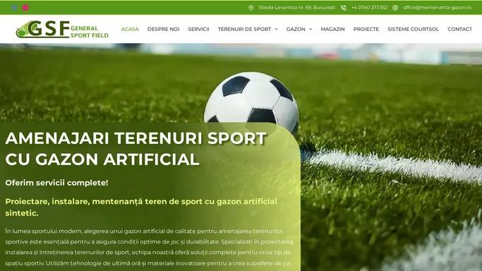 Acasa – Gazon Artificial, Amenajari Terenuri Sportive ⚽ 🎾 GSF