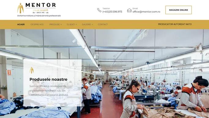 Mentor – Uniforme militare si imbracaminte profesionala