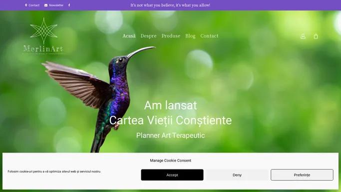 Am lansat Cartea Vietii Constiente: Planner Art Terapeutic - Merlin Art