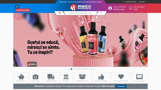 Produse profesionale pentru curatenie la pret mic - uscatoare maini, dozatoare sapun, dispensere hartie, odorizante, cosuri gunoi, echipamente curatenie, detergenti - Mertecom.ro