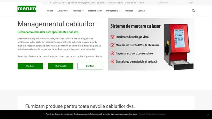 Merum - Managementul cablurilor