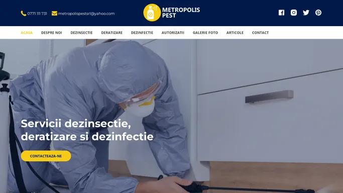 Servicii dezinsectie si deratizare - Metropolis Pest Bucuresti