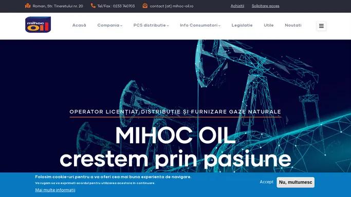 Mihoc Oil | Operator licentiat furnizare gaze naturale