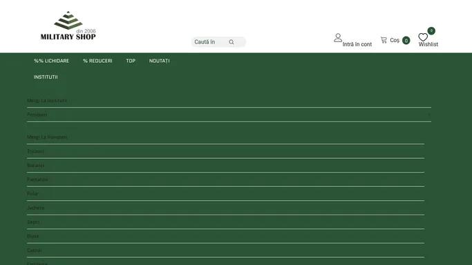 Military Shop: Echipament Militar Premium | Imbracaminte si Accesorii