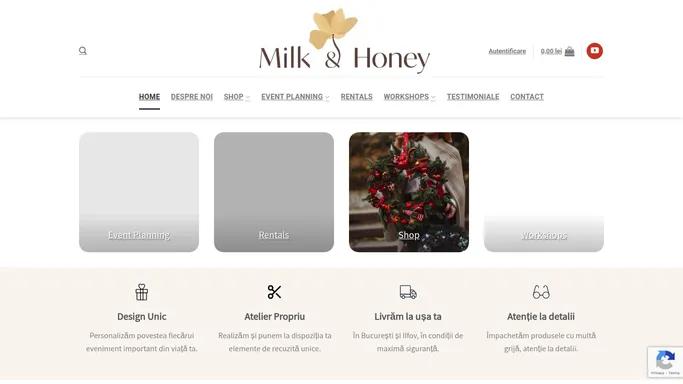 Milk & Honey – Events
