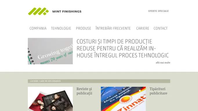 Mint Finishings | Tipar offset, calendare si agende personalizate.