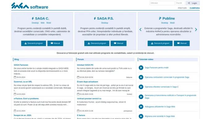 Programe de contabilitate, salarii si evidenta de stocuri - Saga Software