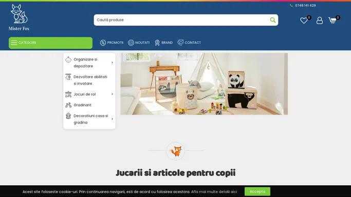 MisterFox - organizare camera copii (cutii, cosuri, rafturi, organizatoare) & jucarii si decoratiuni din lemn