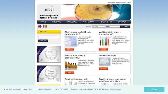 Mikrobiologie Labor Technik - Comercializare medii de cultura pentru microbiologie