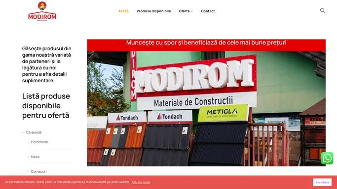 Modirom – Materiale de constructii – Muncim Cu Spor