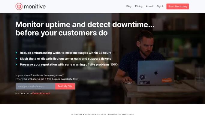 Monitive: Detect downtime before your customers do