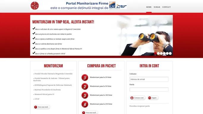 Portal monitorizare firme