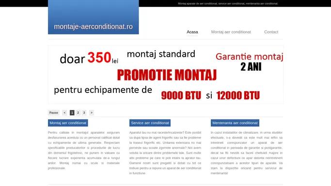 Montaj-Aerconditionat.ro - servicii montaj aer conditionat, service si revizie aer conditionat index