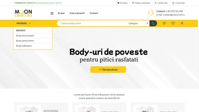 MoonCraft.ro - Body-uri pentru bebelusi si nou-nascuti