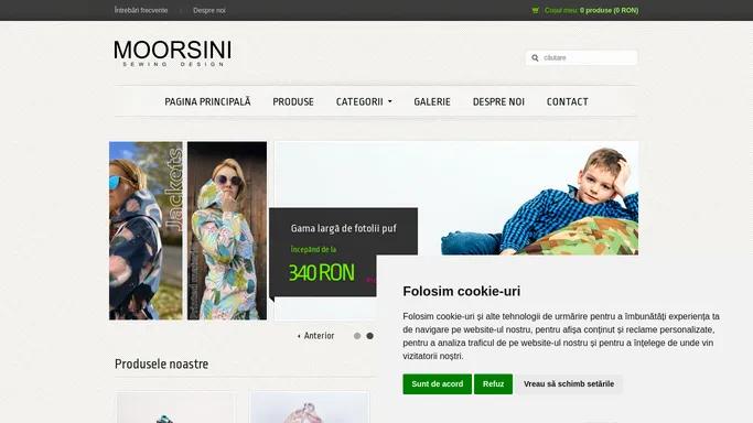 Moorsini Sewing Design – Fotolii Puf, Leagan Picatura, Perne, Covoare copii