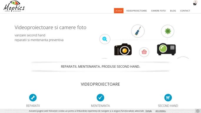 Moptics | Reparatii videoproiectoare si camere foto si produse second hand