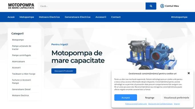 Motopompa de mare capacitate - Generatoare Electrice