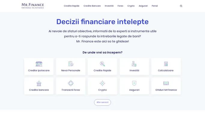 Mr.Finance - Comparator credite online si produse financiare