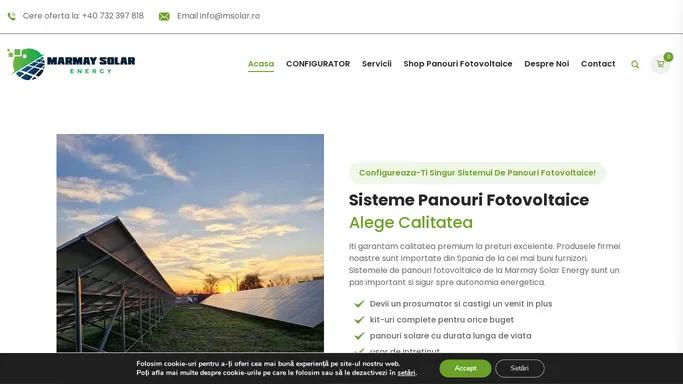 Sisteme Panouri Fotovoltaice - Marmay Solar Energy