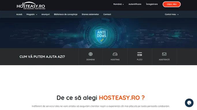 Gazduire Web SSD. Hosting Website la preturi incepand cu 1.95€ lunar. Oferim servicii de gazduire web site cu 50% mai rapide decat alti hosting provideri. Garantam un uptime de 99.999% pentru website-urile gazduite in data centerul HOSTEASY.RO Siguranta, Viteza, Suport Premium