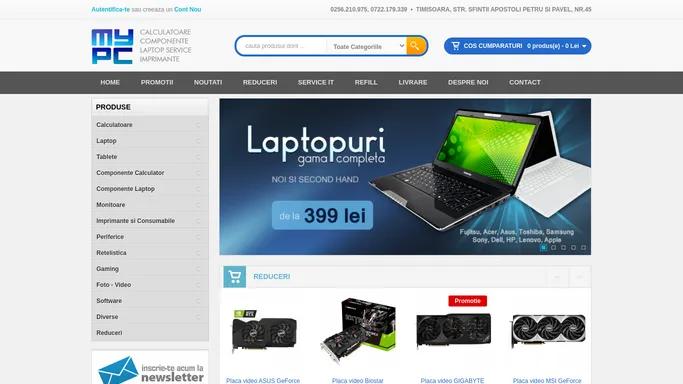 MY PC calculatoare Timisoara: oferta calculatoare, oferta componente, oferta monitoare TFT, oferta Laptop, oferta Imprimante, Service laptop Timisoara