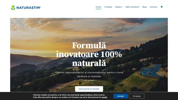 Naturastim – Formula inovatoare, 100% naturala, pentru sanatate si vitalitate.