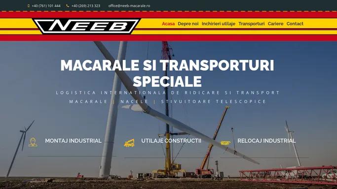 Neeb Macarale - Inchirieri si vanzari utilaje de constructii - Neeb Macarale