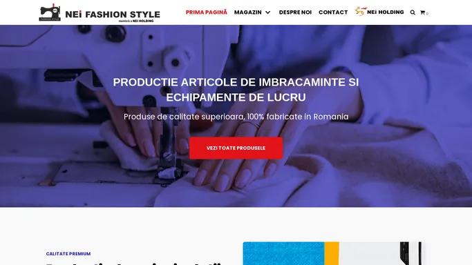 NEI Fashion Style – PRODUCTIE IMBRACAMINTE & ECHIPAMENTE