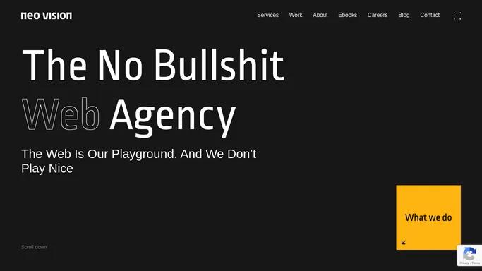 The No Bullshit Web Agency - Neo Vision