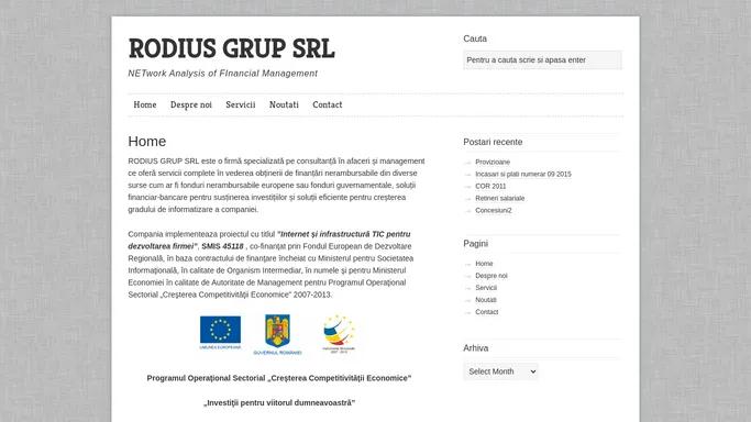 Home - RODIUS GRUP SRLRODIUS GRUP SRL | NETwork Analysis of FInancial Management