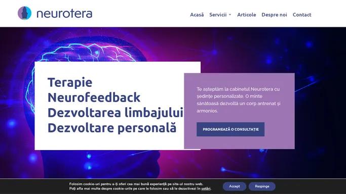 Neurotera - Performanta Cognitiva prin Neurofeedback