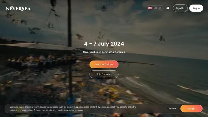 Neversea Festival – 4 – 7 July 2024