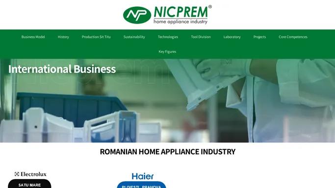 NICPREM Impex SRL – Home Appliance Industry