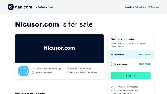 The domain name Nicusor.com is for sale