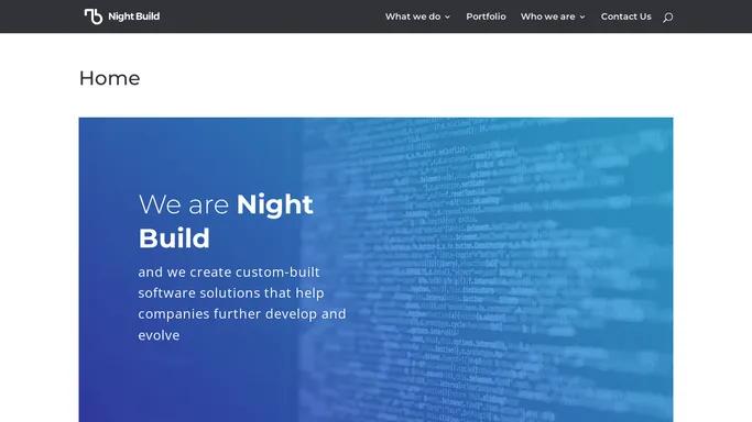 Custom drilling reporting software - Night Build