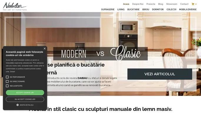 Mobila in stil clasic cu sculpturi manuale din lemn masiv | Nobilier