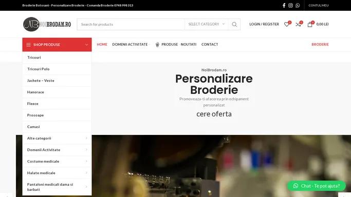 NoiBrodam.ro – Personalizeaza prin Broderie Computerizata – Tricouri, Veste, – Broderie Botosani – Personalizeaza prin Broderie Computerizata – Tricouri, Veste,