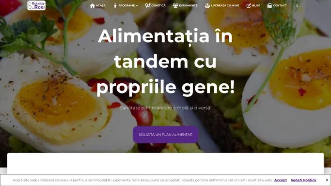 Consiliere in nutritie - Nutritie cu Roxi