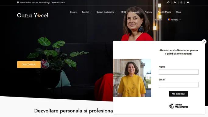 Training si Coaching Pentru Dezvoltare Personala si Profesionala - Oana Yucel