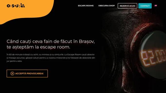 Obscuria Escape Rooms Brasov | Experienta completa de evadare