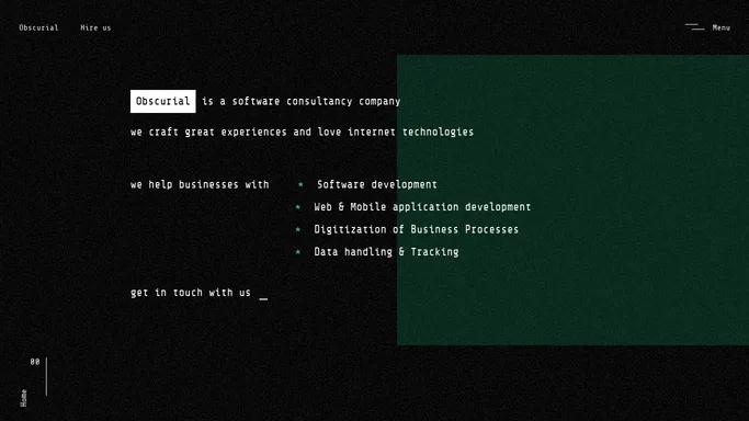 Obscurial | Software consulting