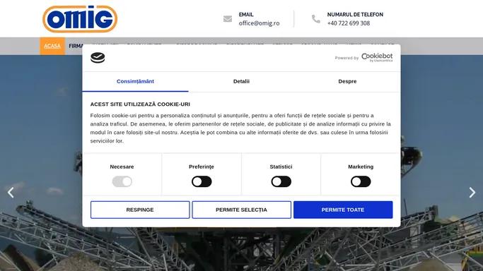 OMIG - Echipamente de top pentru prelucrarea agregatelor