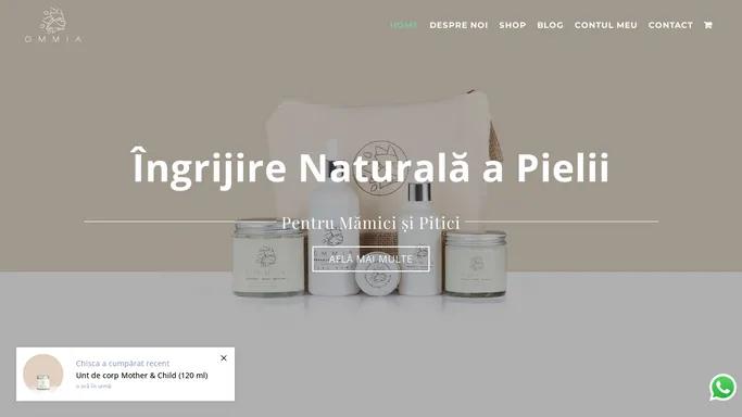 Ingrijirea Pielii pentru Mamici si Pitici - OMMIA - Organic Skincare