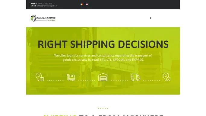 Omnia Logistic – on time delivery