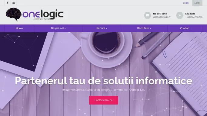 Web design - E-Commerce - Aplicatii Android & IOS - One Logic