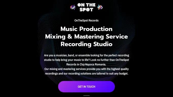 On The Spot Records Recording Studio | Professional-grade audio mastering and mixing services