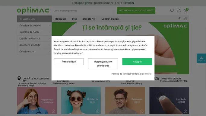 Magazin de ochelari de vedere, ochelari de soare si lentile de contact - optiMac