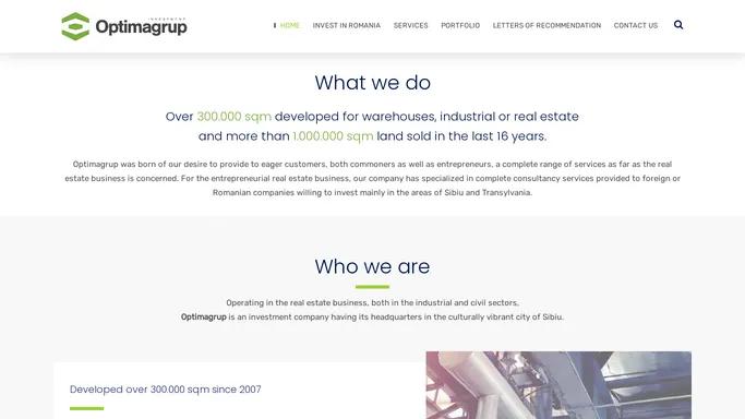 Optimagrup – Delivering your vision – Building our future together. Invest in Romania